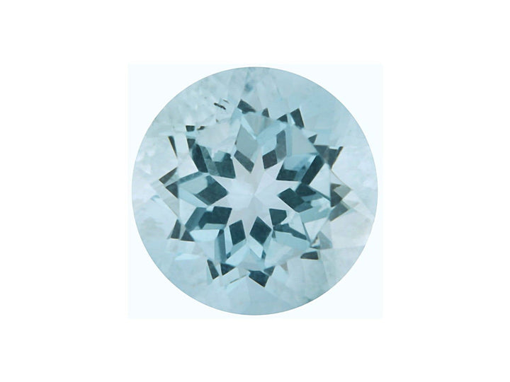 7.5MM Natural Blue Aquamarine AA Grade Round 1.33 Cts (AROU - 119) - Bluestargemstones - -