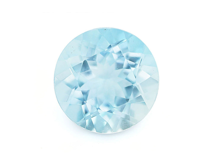 8MM Natural Blue Aquamarine AAAA Grade Round 1.87 Cts (AROU-116) - Bluestargemstones - -  - 8MM Natural Blue Aquamarine AAAA Grade Round 1.87 Cts (AROU-116)