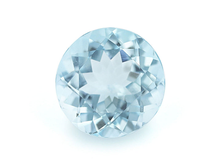 9MM Natural Blue Aquamarine AA Grade Round 2.65 Cts (AROU-107) - Bluestargemstones - -  - 9MM Natural Blue Aquamarine AA Grade Round 2.65 Cts (AROU-107)