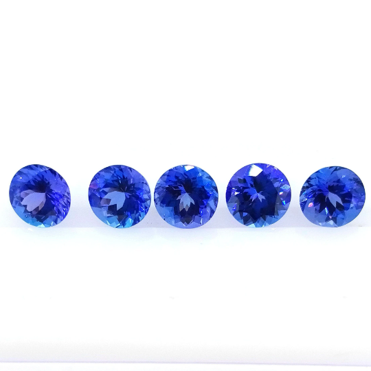 AAAA Grade Natural VIVID Tanzanite Round 1.70 Cts (TZRD003) - Bluestargemstones - -
