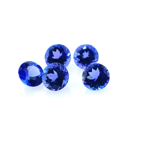 AAAA Natural Blue Tanzanite 0.55 Cts Round (TZRD005) - Bluestargemstones - -  - AAAA Natural Blue Tanzanite 0.55 Cts Round (TZRD005)