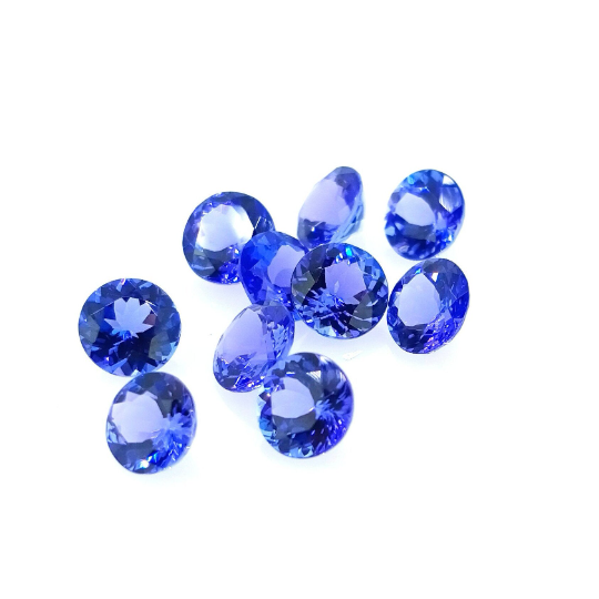 AAA Natural Blue Tanzanite 5.5mm Round Cut (TZRD015) - Bluestargemstones - -  - AAA Natural Blue Tanzanite 5.5mm Round Cut (TZRD015)