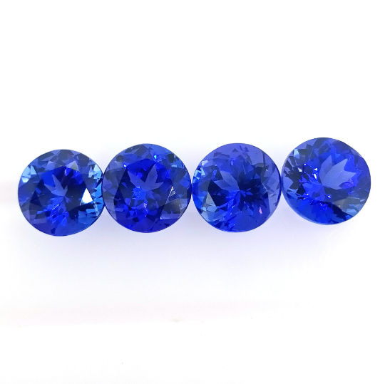 DLX Grade Natural Blue Tanzanite 7.5mm Round (TZRD012) - Bluestargemstones - -  - DLX Grade Natural Blue Tanzanite Gemstone 7.5mm Round (TZRD012)