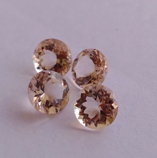 Natural Peach Morganite 1.28 Cts Round 7mm ( MGRD004 ) - Bluestargemstones - -  - Natural Peach Morganite 1.28 Cts Round 7mm ( MGRD004 )