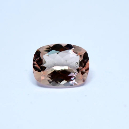 Natural Peach Morganite 8x6mm Cushion 1.55 Cts (MGCUS004) - Bluestargemstones - -  - Natural Peach Morganite 8x6mm Cushion 1.55 Cts (MGCUS004)