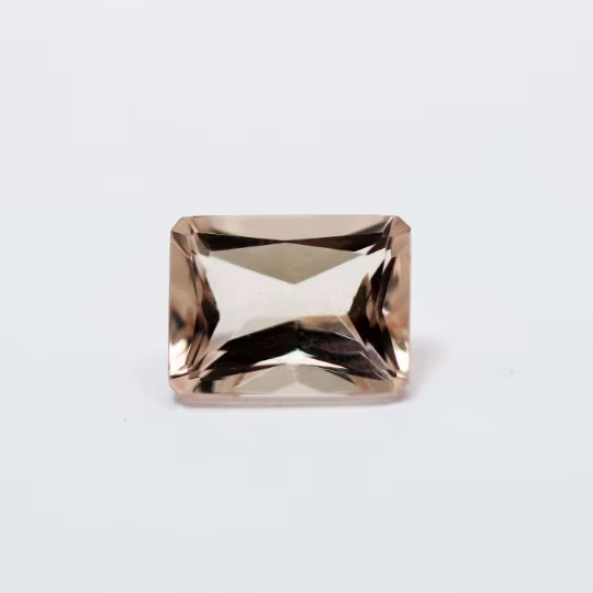 Natural Peach Morganite 8x6mm Radiant Cut (MGOCT003) - Bluestargemstones - -  - Natural Peach Morganite 8x6mm Radiant Cut (MGOCT003)
