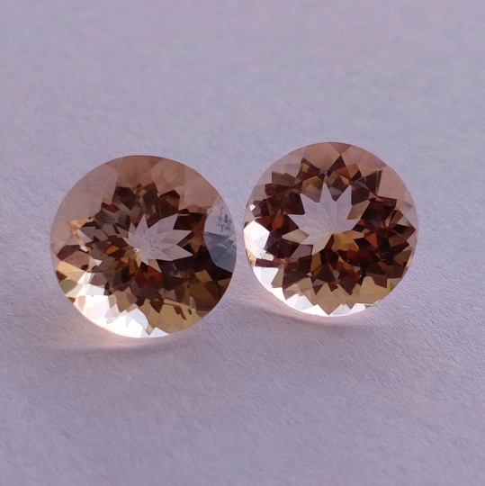 Natural Peach Morganite 9mm Round Shape 2.70 Cts (MGRD013) - Bluestargemstones - -  - Natural Peach Morganite Gemstone - 9mm Round Shape 2.70 Cts (MGRD013)