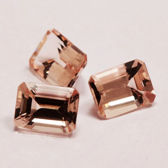 Natural Peach Morganite Octagon 1.10 Cts (MGOCT00A2) - Bluestargemstones - -  - Natural Peach Morganite Octagon 1.10 Cts (MGOCT00A2)