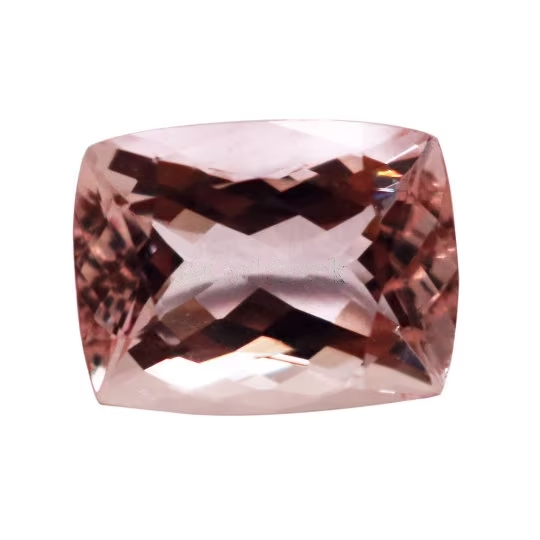 Natural Pink Morganite 9x11mm Cushion 3.92 Cts (PILCUS003) - Bluestargemstones - -  - Natural Pink Morganite 9x11mm Cushion 3.92 Cts (PILCUS003)