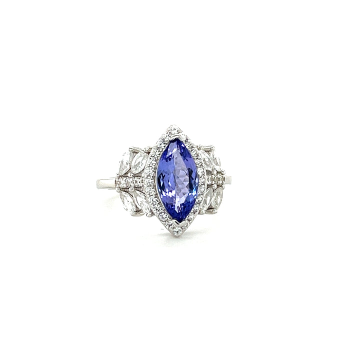 1.72ct Tanzanite Marquise 925 Silver Ring (1 Stone) (PJC32765R) - 1.72ct Tanzanite Marquise 925 Silver Ring (1 Stone) (PJC32765R)