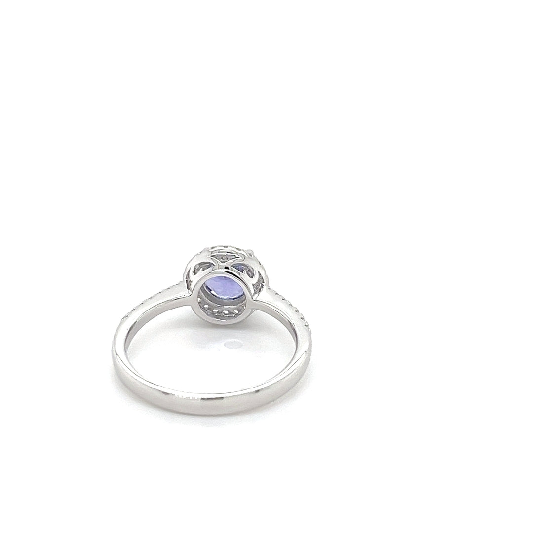 0.935ct Tanzanite Ring | 925 Sterling Silver with Rhodium Plating (PJC4602R)