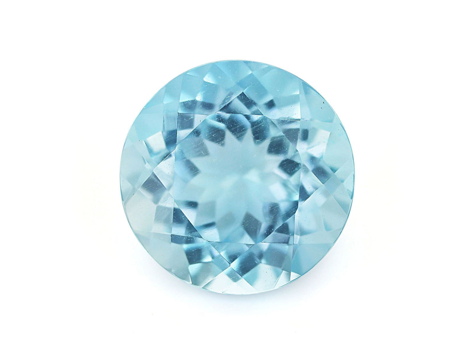 10MM Natural Blue Aquamarine AA Grade Round 3.04 Cts (AROU-101) - Bluestargemstones - - 