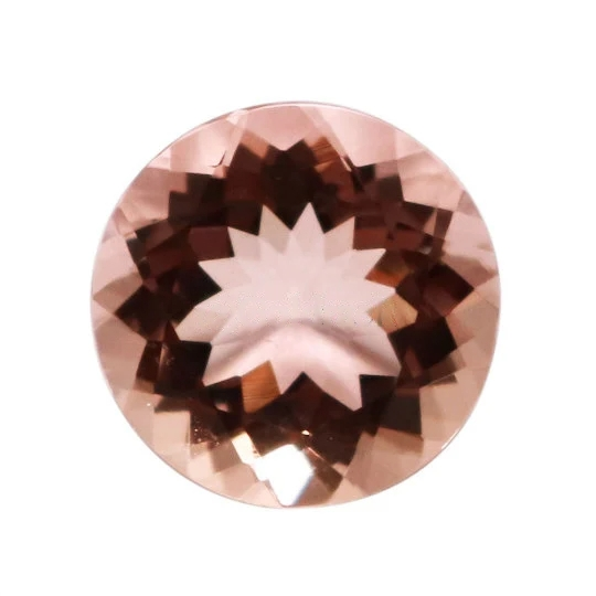 10mm Round Cut Natural Peach Morganite  (3.40Ctw) Eye Clean Clarity Faceted Cut Top Quality Loose Gemstone Morganite Jewelry - Bluestargemstones - - 
