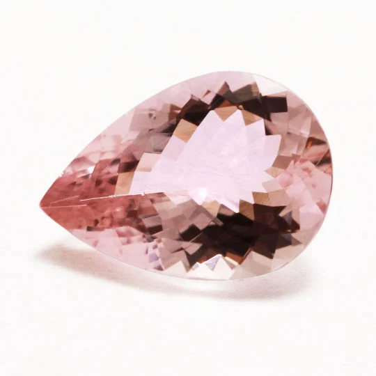 10x14mm Pear Cut Natural Pink Morganite 4.36 Cts (PIP001) - Bluestargemstones - - 
