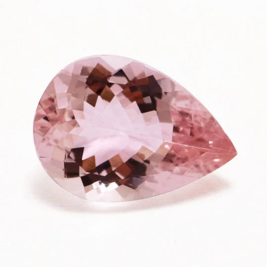 10x14mm Pear Cut Natural Pink Morganite 4.36 Cts (PIP001) - Bluestargemstones - - 