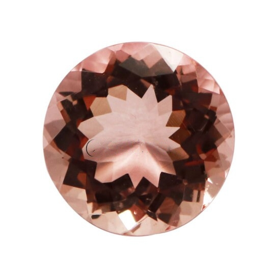 12mm Round Cut Natural Peach Morganite  (5.60 Ctw) Eye Clean Clarity Faceted Cut Top Quality Loose Gemstone Morganite Jewelry - Bluestargemstones - - 