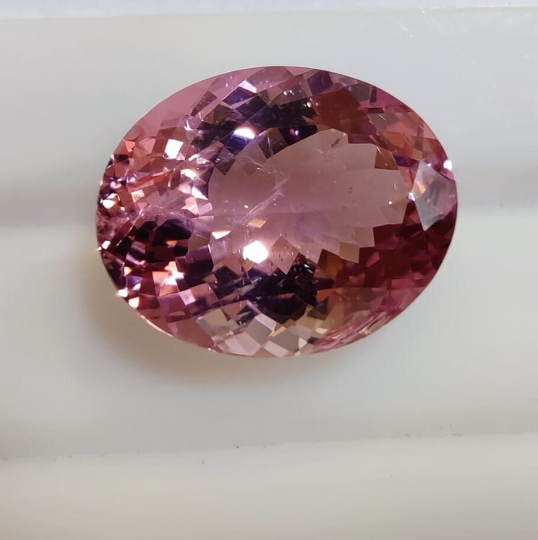 14.94 Ctw Oval Cut Natural Pink Morganite Free Size Eye visible Clarity Faceted Cut Top Quality Loose Gemstone Morganite Jewelry - Bluestargemstones - - 