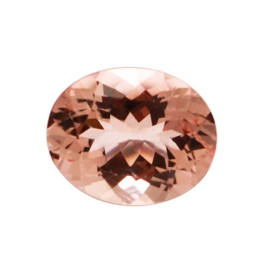 2.30 Cts Natural Peach Morganite 8x10mm  Oval (MGOV007) - Bluestargemstones - - 