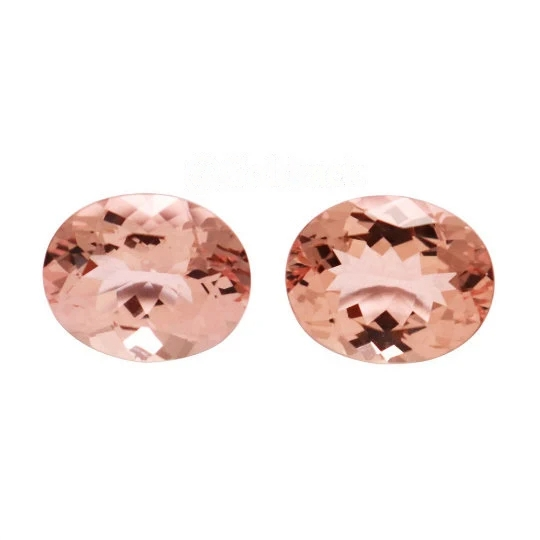 2.30 Cts Natural Peach Morganite 8x10mm  Oval (MGOV007) - Bluestargemstones - - 