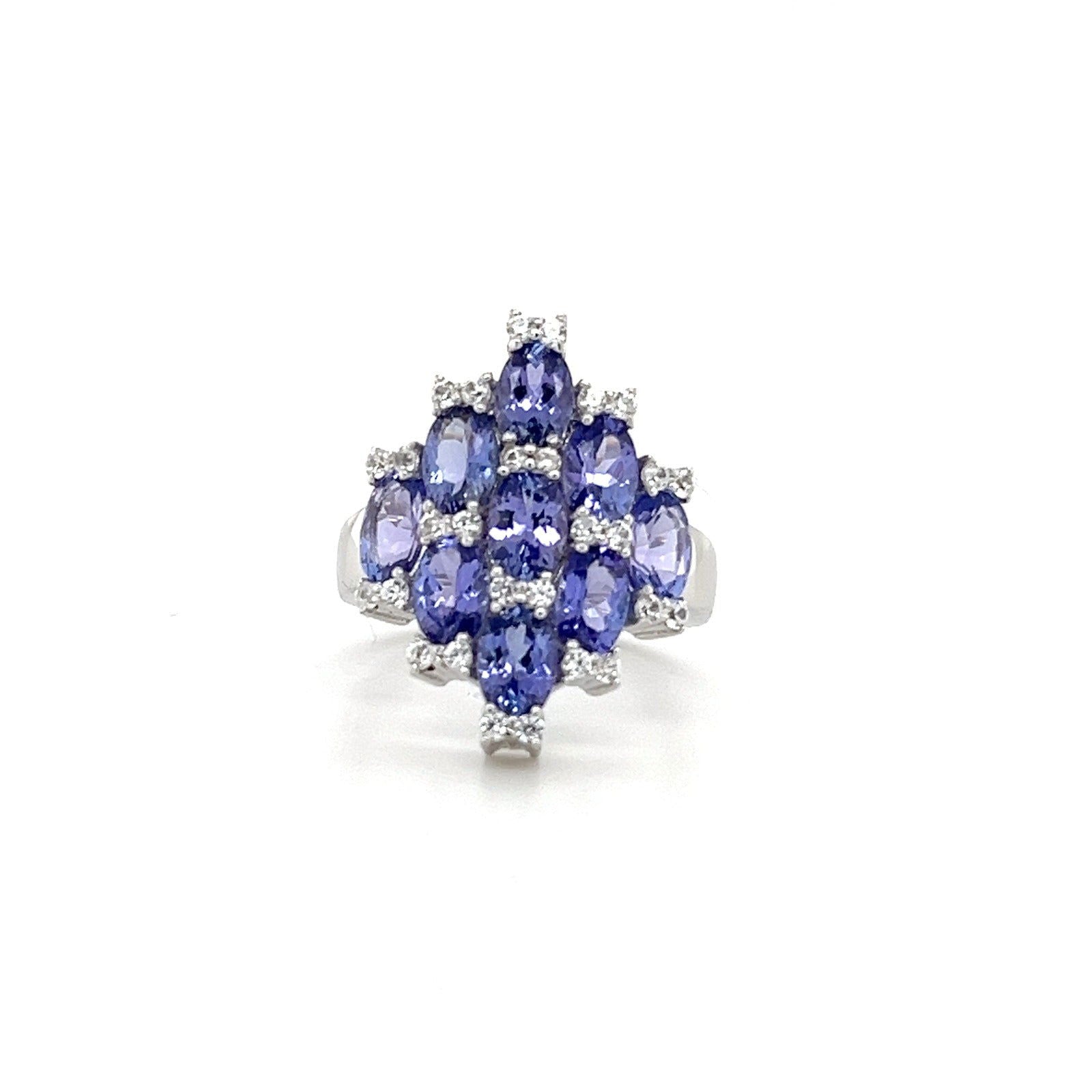 4.45 Carat Tanzanite Oval Ring (Avg. Wt.) (PJC2160R) - Bluestargemstones - - 