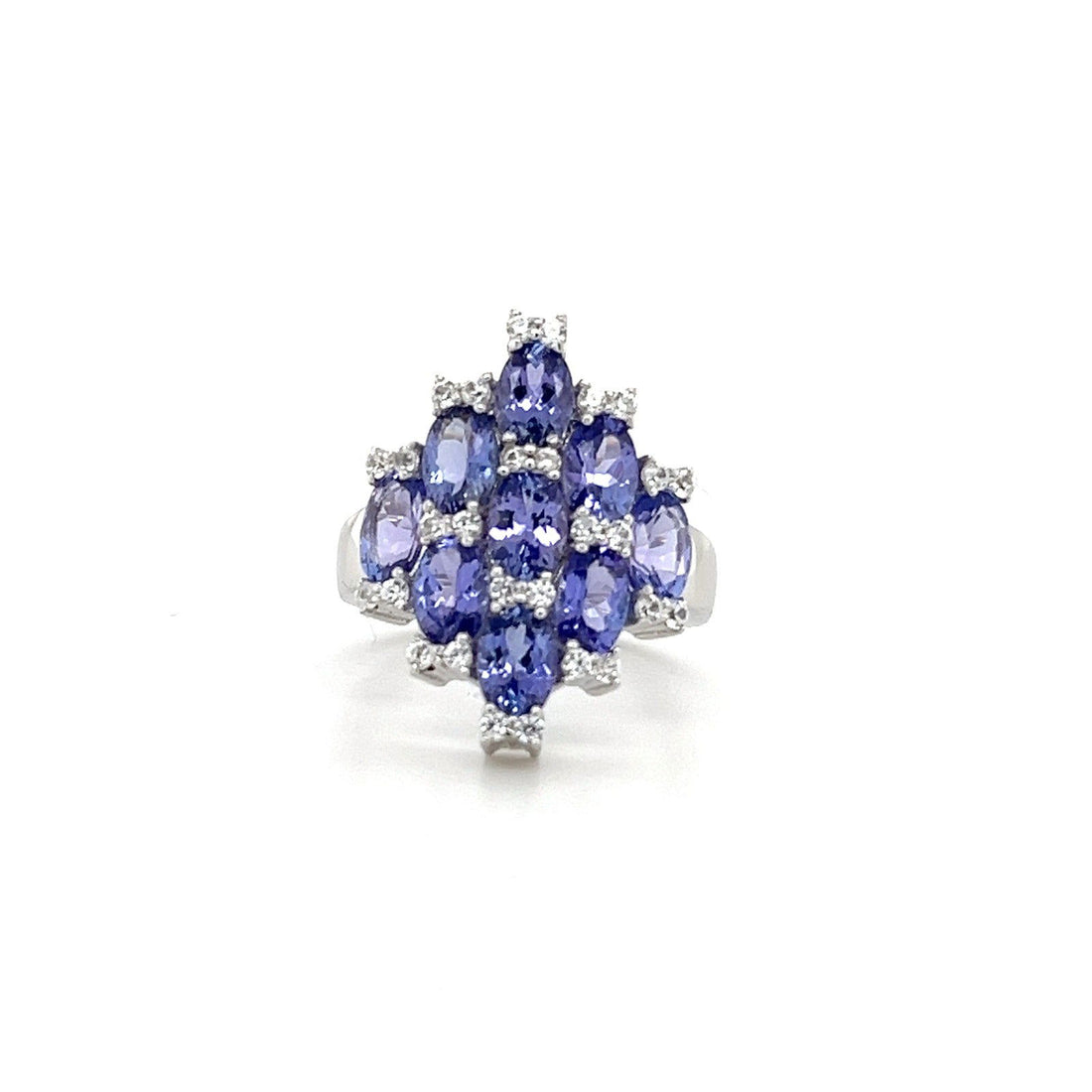 4.45 Carat Tanzanite Oval Ring (Avg. Wt.) (PJC2160R) - Bluestargemstones - - 
