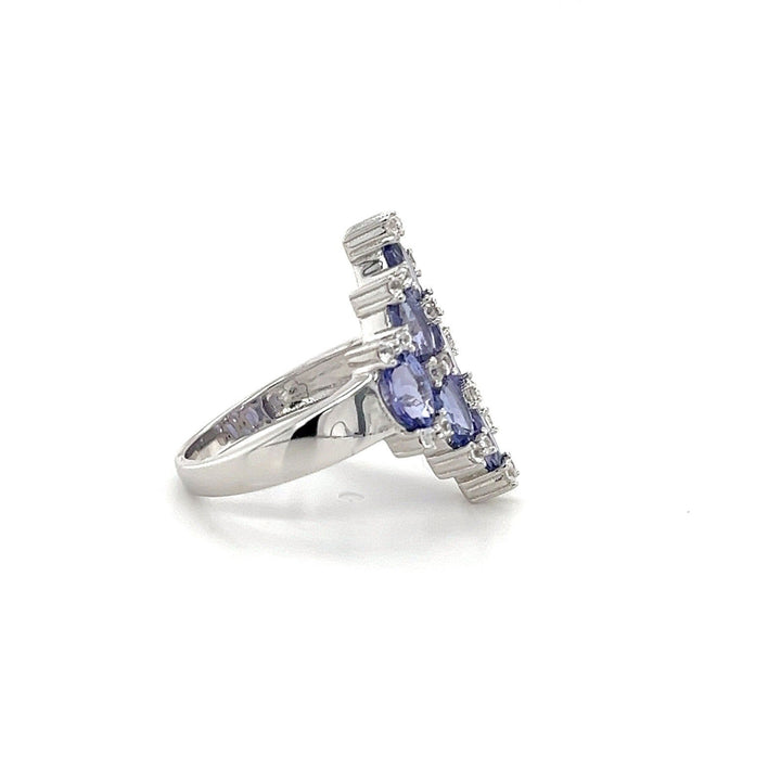 4.45 Carat Tanzanite Oval Ring (Avg. Wt.) (PJC2160R) - Bluestargemstones - - 