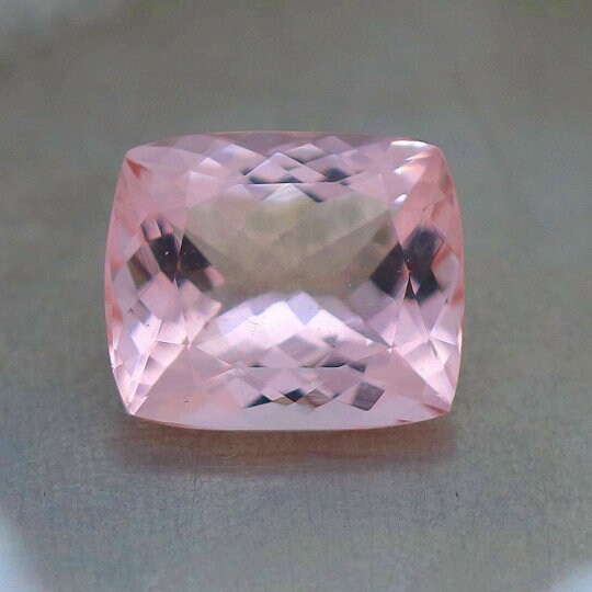 5.91 Ctw Cushion Cut Natural Pink Morganite (CUS 13x10.5MM) Eye Clean Clarity Faceted Cut Top Quality Loose Gemstone Morganite Jewelry - Bluestargemstones - - 