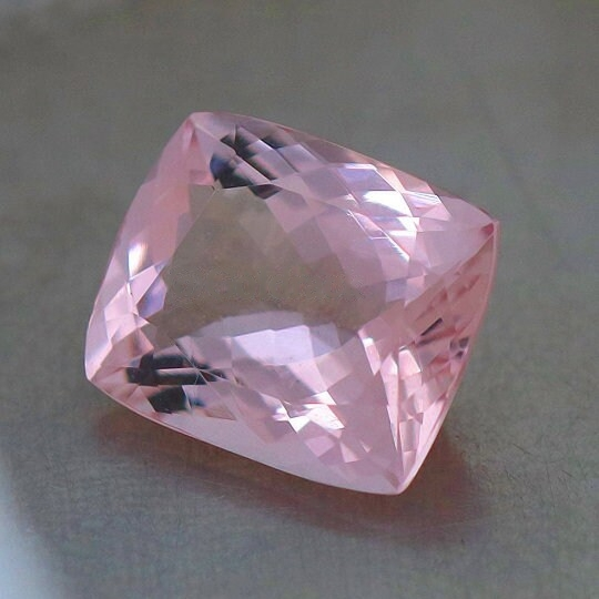 5.91 Ctw Cushion Cut Natural Pink Morganite (CUS 13x10.5MM) Eye Clean Clarity Faceted Cut Top Quality Loose Gemstone Morganite Jewelry - Bluestargemstones - - 