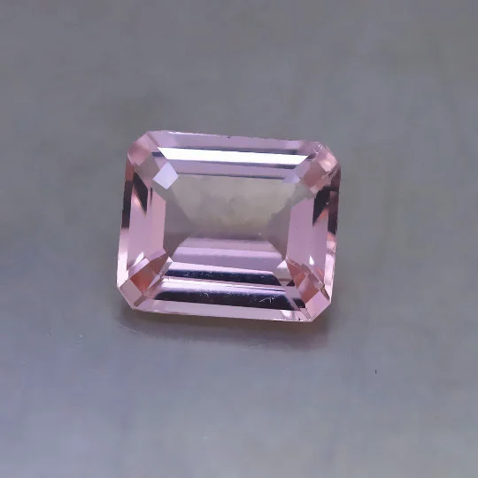 6.30Cts Natural Pink Morganite Emerald Cut 10x14mm Gemstone - Bluestargemstones - - 