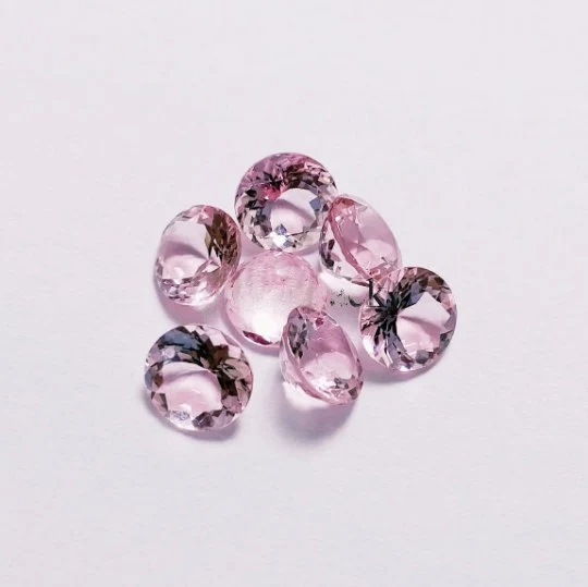 6mm Natural Pink Morganite 0.80 Cts Round (PIRD07) - Bluestargemstones - - 