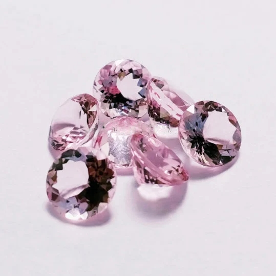 6mm Natural Pink Morganite 0.80 Cts Round (PIRD07) - Bluestargemstones - - 