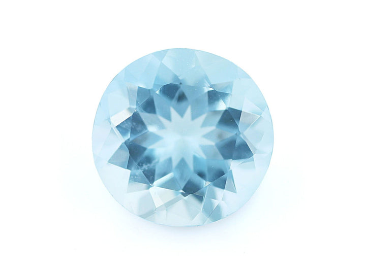 7.5MM Natural Blue Aquamarine AAAA Grade Round 1.47 Cts (AROU-122) - Bluestargemstones - -  - 7.5MM Natural Blue Aquamarine AAAA Grade Round 1.47 Cts (AROU-122)