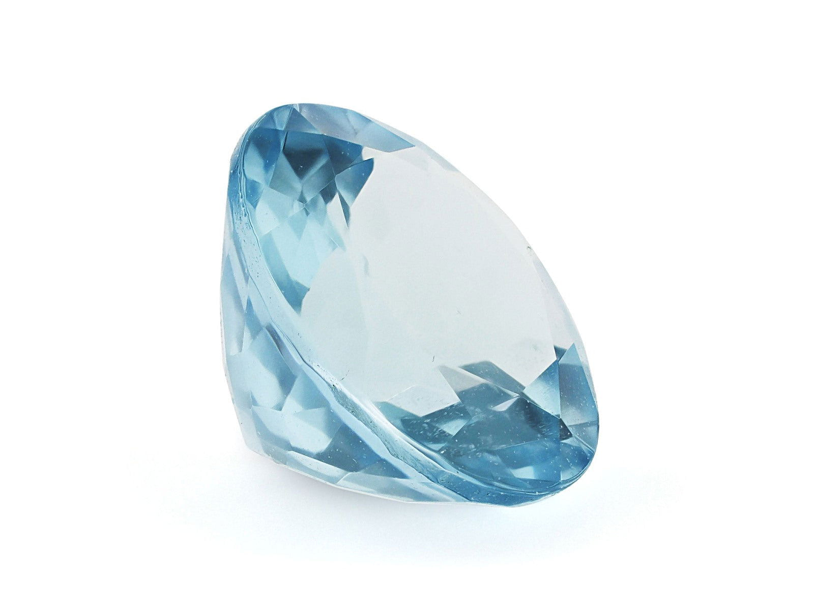 7.5MM Natural Blue Aquamarine AAA Grade Round 1.38 Cts (AROU-121) - Bluestargemstones - - 