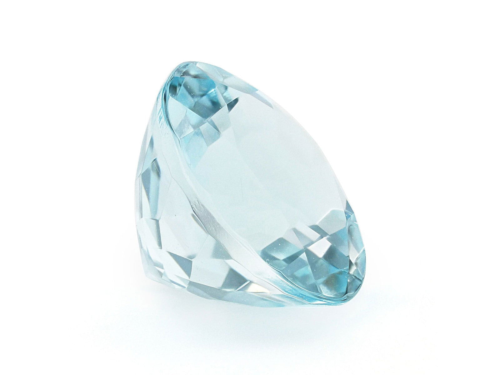 7.5MM Natural Blue Aquamarine A Grade Round 1.52 Cts (AROU-117) - Bluestargemstones - - 