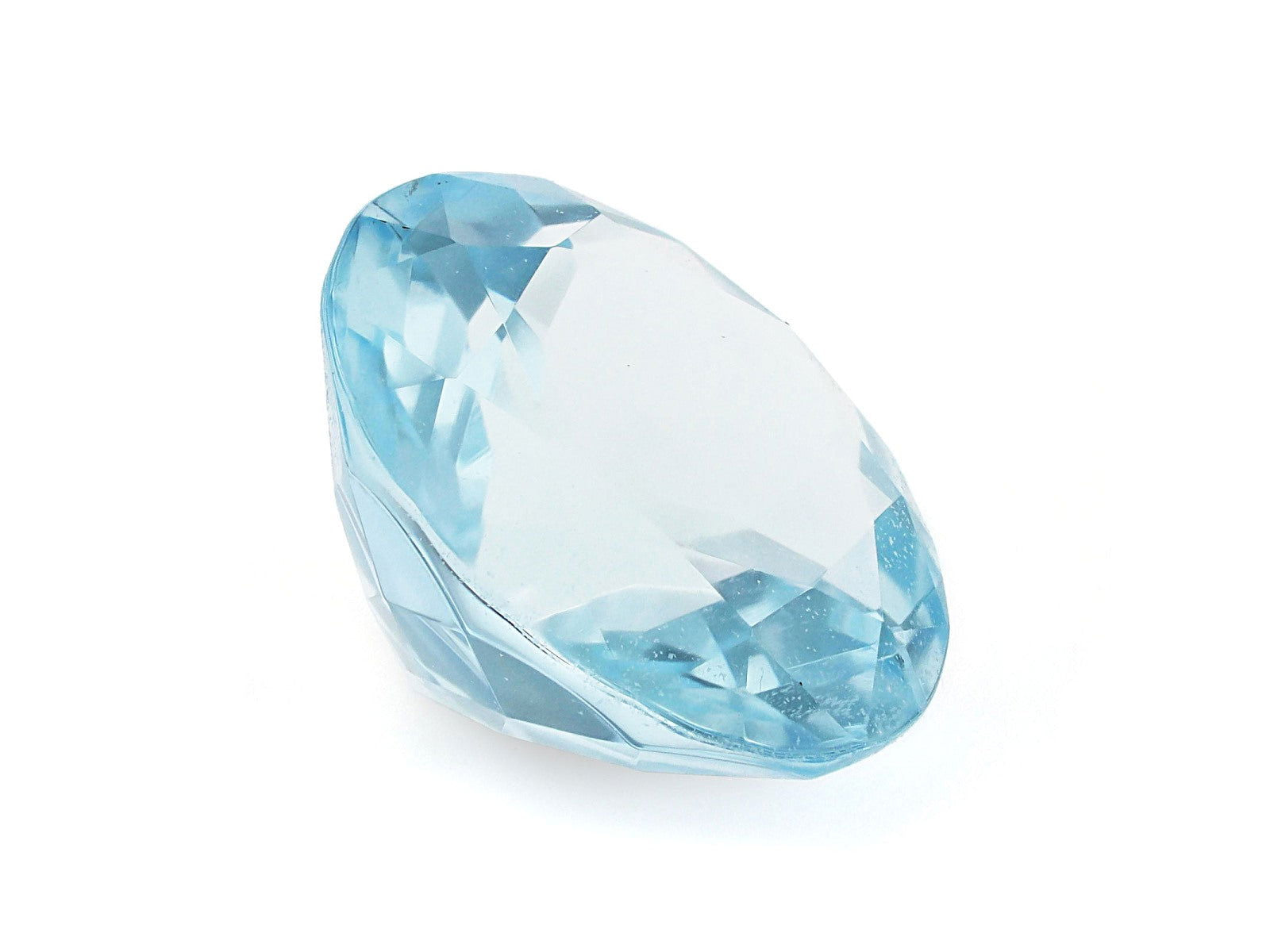 7MM Natural Blue Aquamarine A Grade Round 1.06 Cts (AROU-123) - Bluestargemstones - - 