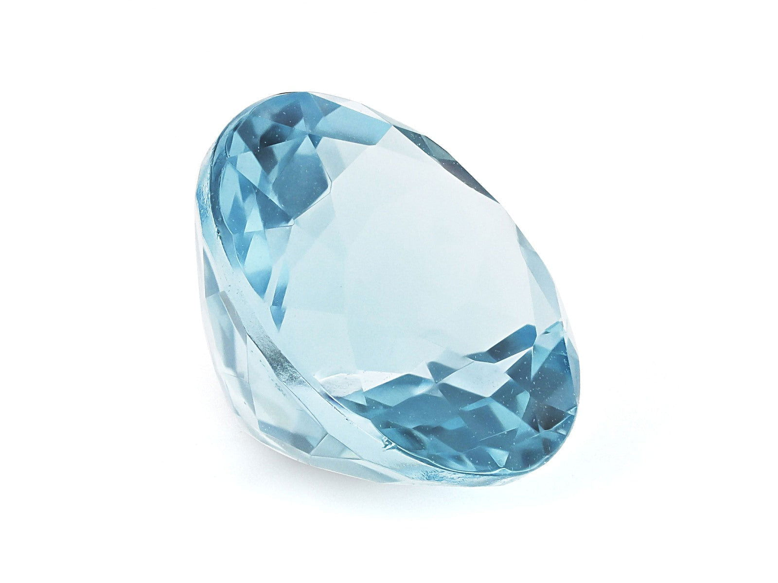 8.5MM Natural Blue Aquamarine AA Grade Round 2.17 Cts (AROU-111) - Bluestargemstones - - 