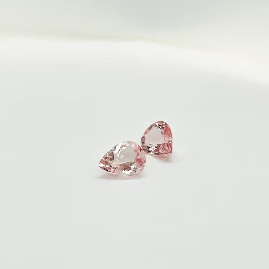 Natural Pink Morganite 8x10mm Pear Shape 1.94 Cts (PIP014)