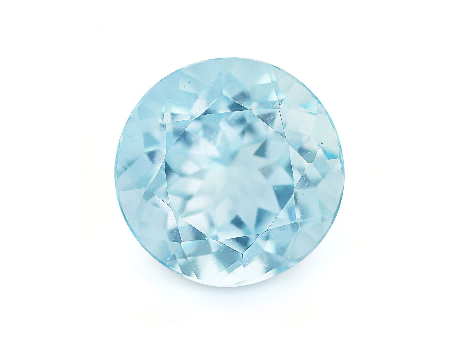 9.5MM Natural Blue Aquamarine AA Grade Round 2.80 Cts (AROU-104) - Bluestargemstones - - 