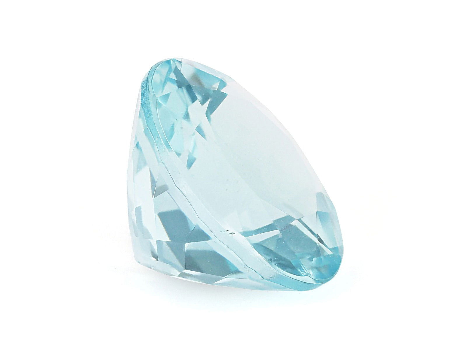 9.5MM Natural Blue Aquamarine A Grade Round 2.75 Cts (AROU-103) - Bluestargemstones - - 
