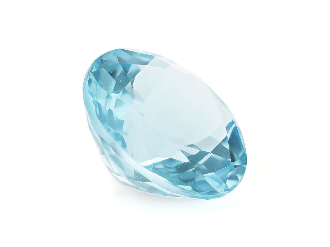 9MM Natural Blue Aquamarine AA Grade Round 2.65 Cts (AROU-107) - Bluestargemstones - - 