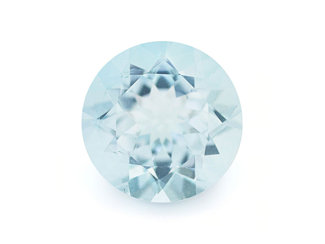 9MM Natural Blue Aquamarine A Grade Round 2.40 Cts (AROU-106) - Bluestargemstones - - 