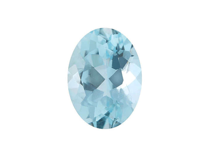 AAAA Grade Natural Aquamarine 7X5MM Oval 0.73 Ct (AOV - 124) - Bluestargemstones - - 