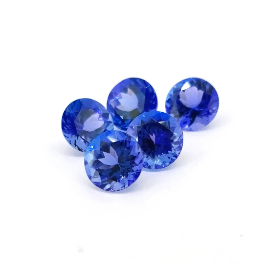 AAAA Grade Natural VIVID Tanzanite Round 1.70 Cts (TZRD003) - Bluestargemstones - -  - AAAA Grade Natural VIVID Tanzanite Round 1.70 Cts (TZRD003)
