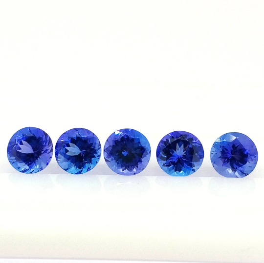 AAAA Grade Natural VIVID Tanzanite Round 1.70 Cts (TZRD003) - Bluestargemstones - - 