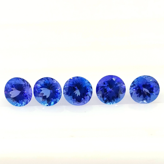 AAAA Grade Natural VIVID Tanzanite Round 1.70 Cts (TZRD003) - Bluestargemstones - - 