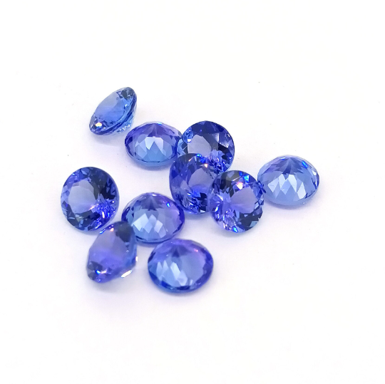 AAAA Natural Blue Tanzanite 6mm Round 1.15 Cts (TZRD013) - Bluestargemstones - - 
