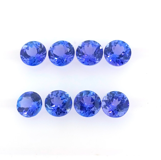 AAAA Natural Blue Tanzanite 6mm Round 1.15 Cts (TZRD013) - Bluestargemstones - - 