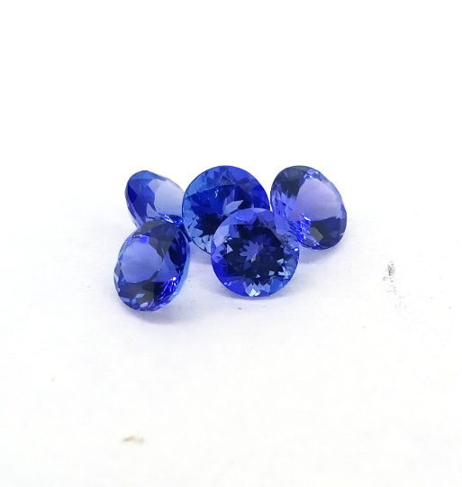 AAAA Natural VIVID Tanzanite Round 0.54 Cts (TZRD005) - Bluestargemstones - - 