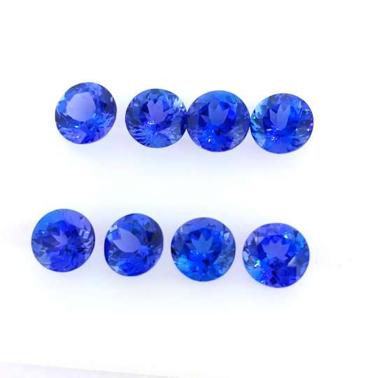 AAAA Natural VIVID Tanzanite Round 1.15 Cts (TZRD002) - Bluestargemstones - - 