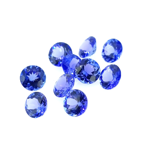 AAA Natural Blue Tanzanite 5.5mm Round Cut (TZRD015) - Bluestargemstones - - 